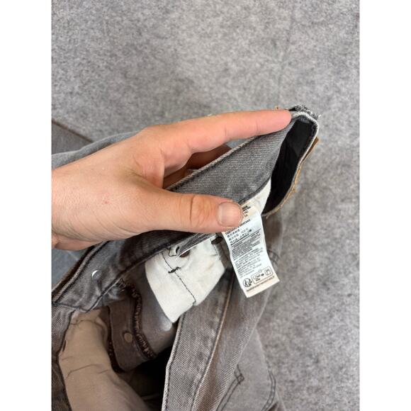 Vintage Levis 501 Red Tab Denim Jeans Mens 30x32 Gray Straight Streetwear Casual - Picture 4 of 10